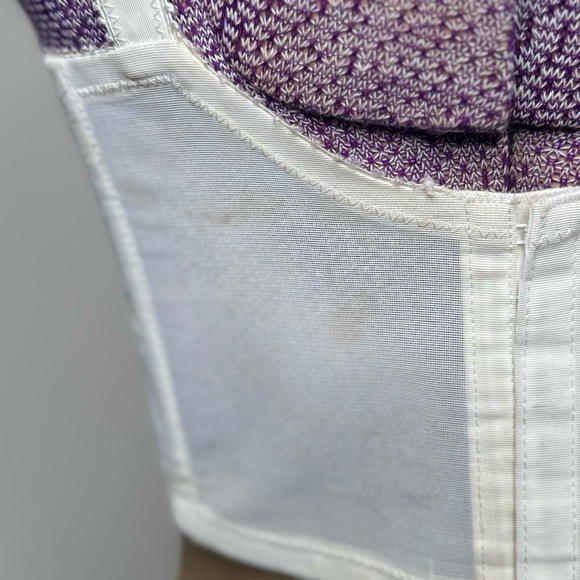 Vintage Bali 50s 60s Long Line Corset Bustier Bullet Bra 36B Pin-up Coquette Bow - Picture 8 of 8